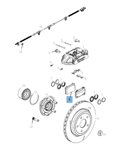 Bremsbelag hintere Scheibenbremse (Set 4 Stk.) für Durango & Grand Cherokee