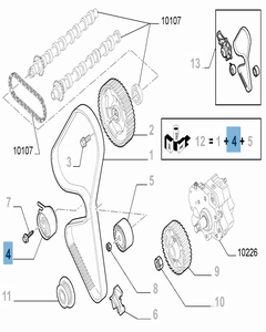 Einstellbarer Riemenspanner, Durchmesser 60 mm für Fiat Professional Scudo