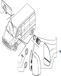 Elektrischer linker Außenspiegel für Fiat Professional Ducato