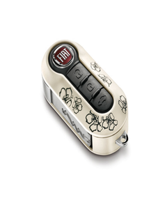 Set Blumen-Autoschlüsselcover für Fiat 500