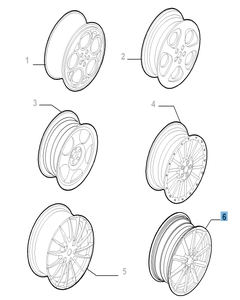 Leichtmetallfelge 8J x 18'' für Alfa Romeo GT