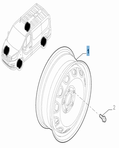 Leichtmetallfelge 6J x 16“ ET 50 für Fiat Professional Talento