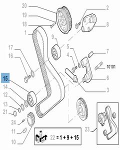 Fester Riemenspanner für Fiat Professional Ducato