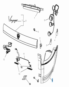 Rückleuchte (Positions-, Brems- und Blinkleuchte) für Lancia Voyager