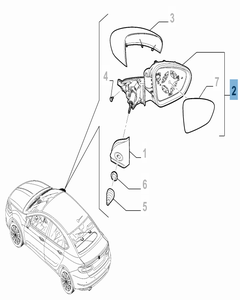 Linker Außenspiegel für Fiat und Fiat Professional