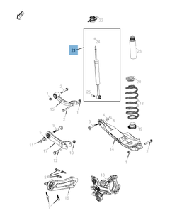 Stoßdämpfer hinten, 2 Stk. für Jeep Cherokee