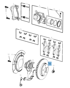 Vordere Bremsscheibe für Nitro & Cherokee