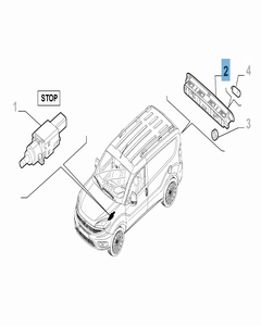 Rückleuchte (drittes Bremslicht) für Fiat und Fiat Professional