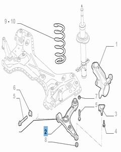 Linker Querlenker für Fiat Professional Ducato