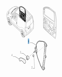 Manueller Fensterheber vorne links für Fiat und Fiat Professional
