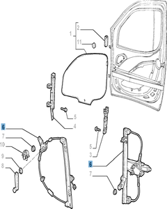 Mechanischer Fensterheber vorne links für Fiat und Fiat Professional