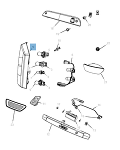 Rückleuchte (Positions-, Brems- und Blinkleuchte) für Jeep Compass/Patriot