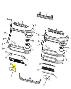 Frontstoßfängerleiste Jeep