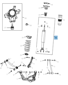 Stoßdämpfer hinten, 2 Stk. für Jeep Grand Cherokee