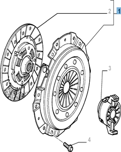 Kupplungssatz (Kupplungsscheibe und -druckplatte) für Fiat und Fiat Professional