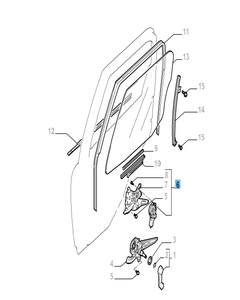 Fensterheber hinten links für Fiat Sedici