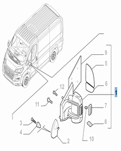 Linker Außenspiegel für Fiat Professional Ducato