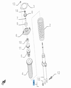 Stoßdämpfer hinten 2 Stk. für Abarth 124 Spider