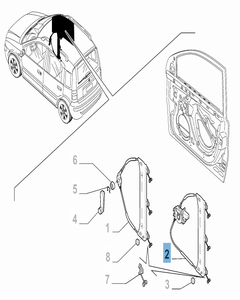 Manueller Fensterheber vorne links für Fiat und Fiat Professional
