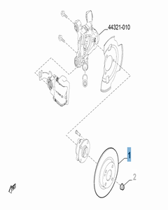 Hintere Bremsscheibe für 124 Spider