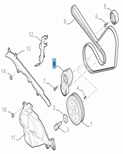 Einstellbarer Riemenspanner für Alfa Romeo