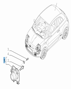 Nebelscheinwerfer rechts für Fiat 500