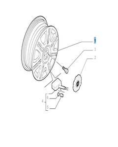 Leichtmetallfelge 6J x 15'' H2 ET 40 für Fiat und Fiat Professional