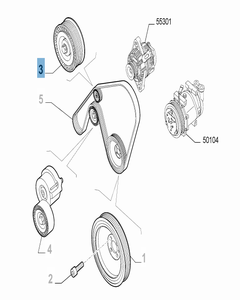Fester Riemenspanner für Alfa Romeo