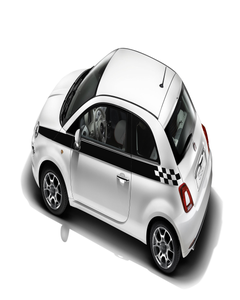AUFKLEBER SPORT-STREIFEN SCHWARZ für Fiat 500