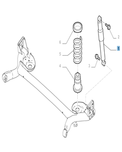 Stoßdämpfer hinten für Fiat 500