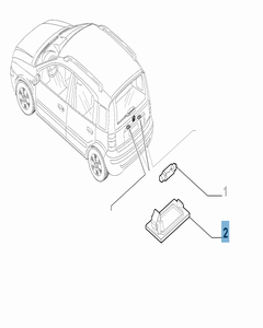 Kennzeichenleuchte für Fiat und Fiat Professional