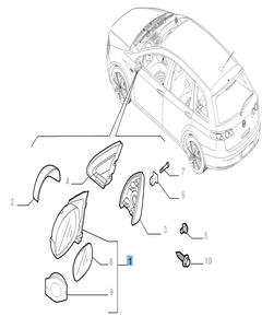Linker Außenspiegel für Fiat Croma