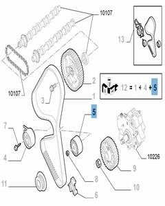Fester Riemenspanner für Fiat Professional Scudo