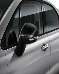 Spiegelkappen Carbon-Effekt Schwarz für Fiat 500X
