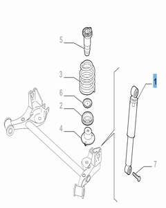 Stoßdämpfer hinten 2 Stk. für Fiat Professional Fiorino
