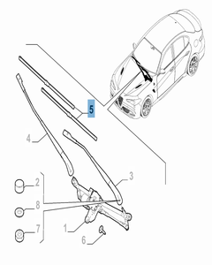 Kit 2 spazzole tergicristalli anteriori für Giulia