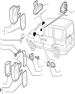 Linker, mechanischer Außenspiegel für Fiat und Fiat Professional