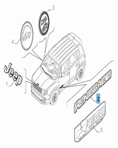 Schriftzug Modell Renegade, seitlich, links für Jeep Renegade