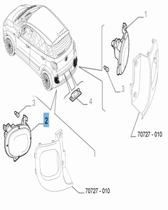 Rückfahrleuchte für Fiat 500L