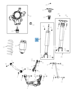Stoßdämpfer hinten, 2 Stk. für Jeep Grand Cherokee