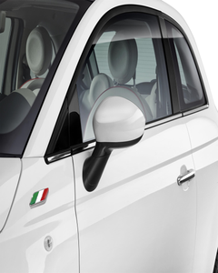 Spiegelkappen, Weiß glänzend für Fiat 500