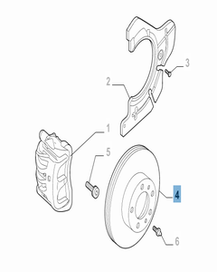 Bremsscheibe vorne für Fiat und Fiat Professional