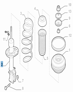 Stoßdämpfer vorne rechts für Fiat 500L