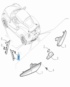 Seitlicher Fahrtrichtungsanzeiger hinten rechts für Alfa Romeo 4C