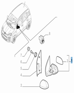 Linker Außenspiegel für Fiat Panda