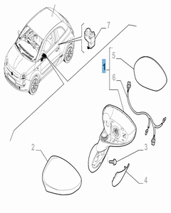 Außenrückspiegel links