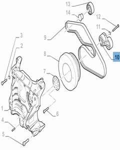 Einstellbarer Riemenspanner für Alfa Romeo Stelvio