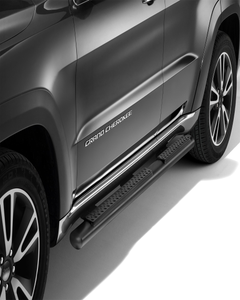 Schwarze Klapptritte, seitliche Trittbretter unterhalb der Tür für Jeep Grand Cherokee