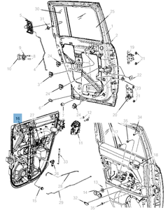 Hinterer Fensterheber für Jeep Compass/Patriot