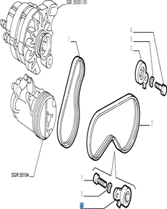 Fester Riemenspanner für Fiat und Fiat Professional